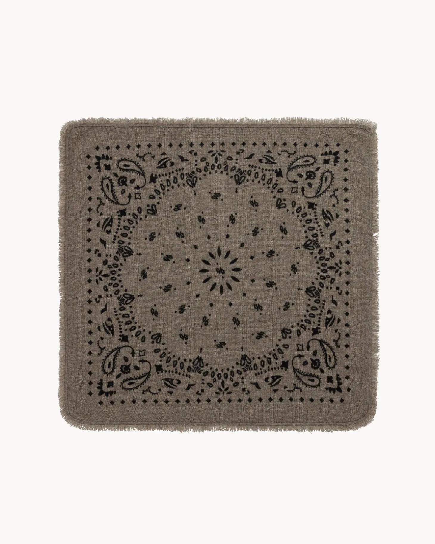 Bandana Cachemire A Franges, 2 Fils
