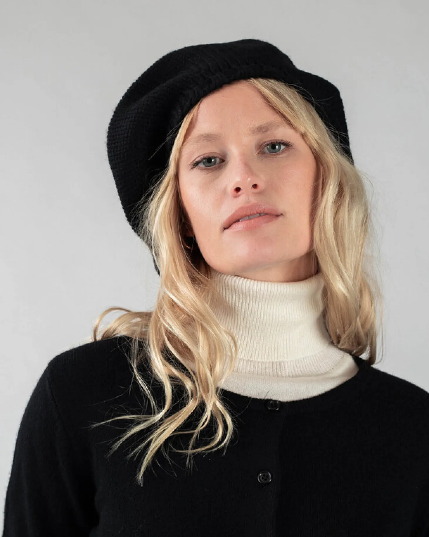 Beret Cachemire Couleur Unie