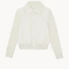 Blouson Cachemire Tisse Manches Mailles