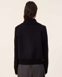 Blouson Cachemire Tisse Manches Mailles