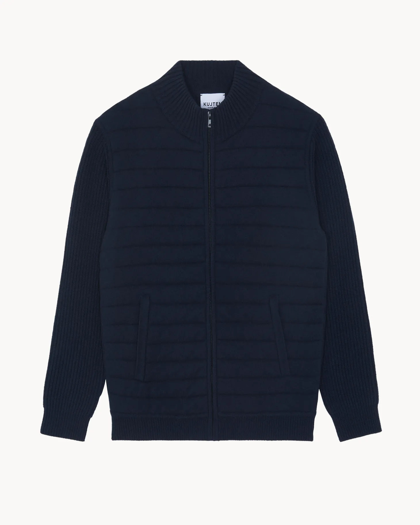 Blouson Cachemire Zippe Matelasse, 6 Fils
