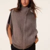 Blouson Cachemire Zippe Sans Manches, 10 Fils