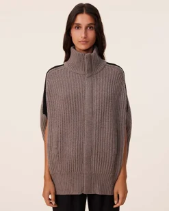 Blouson Cachemire Zippe Sans Manches, 10 Fils