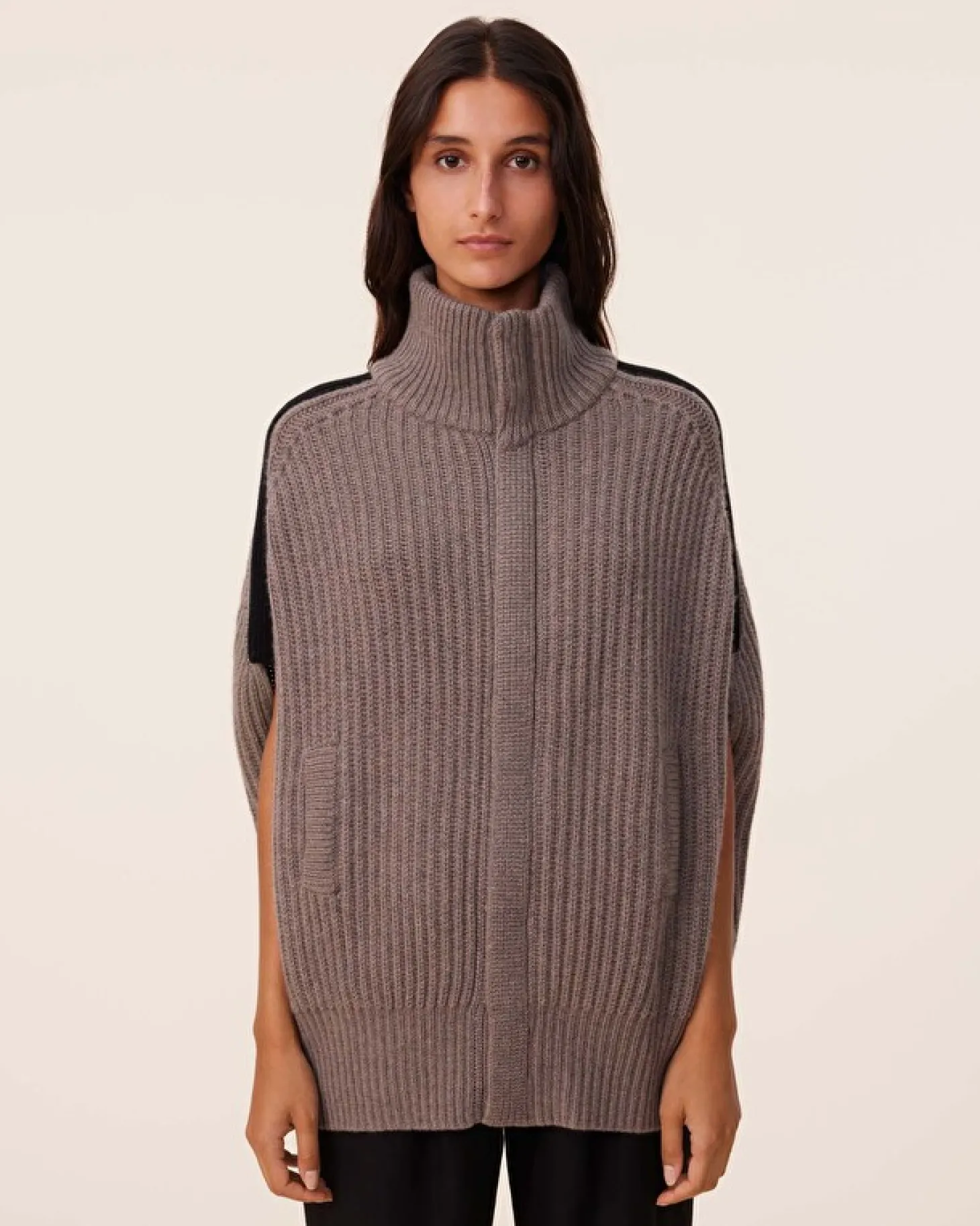 Blouson Cachemire Zippe Sans Manches, 10 Fils