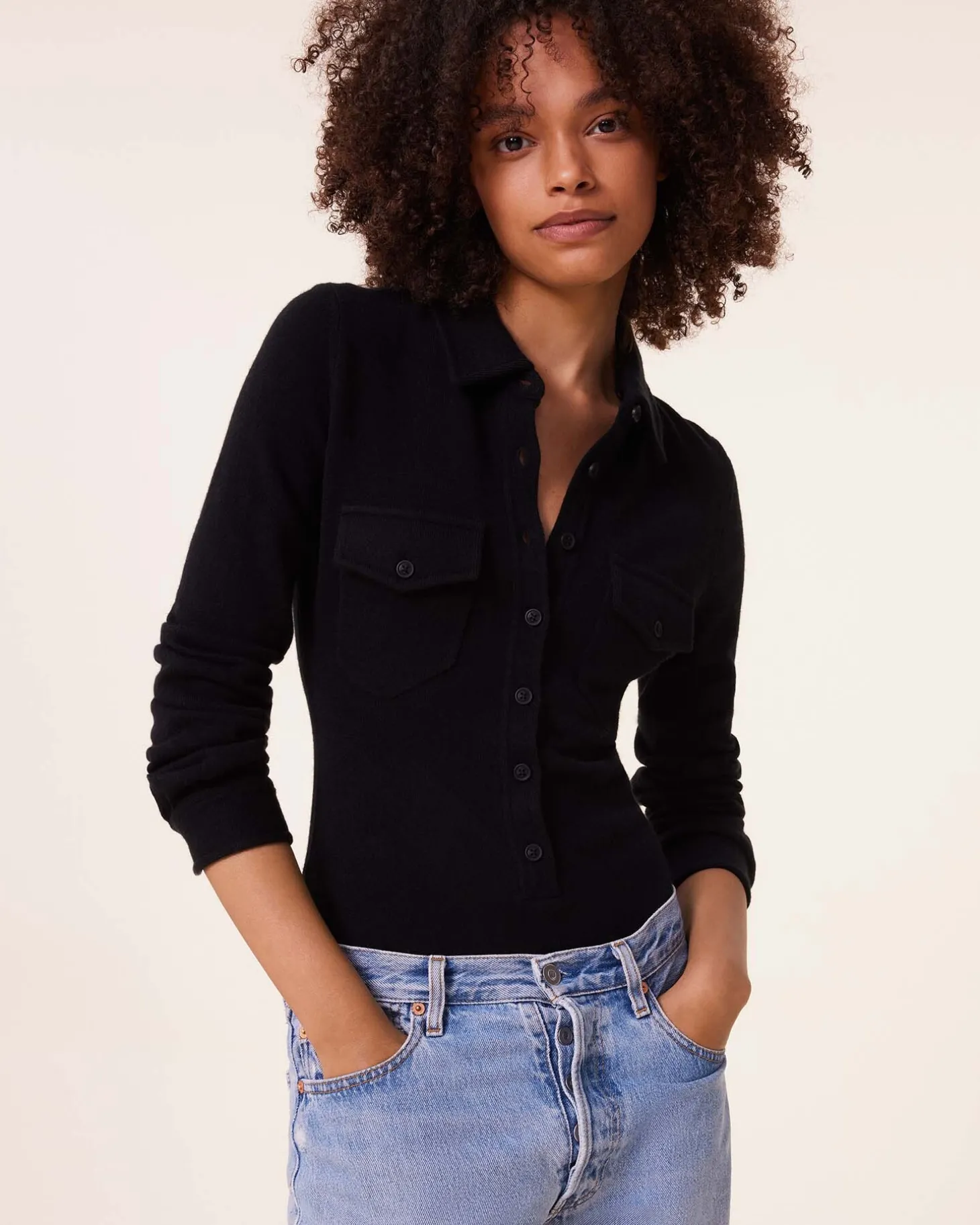Body Chemise Cachemire, 2 Fils