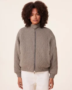 Bombers Cachemire Matelasse, 2 Fils