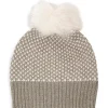 Bonnet Cachemire Bicolore Pompon