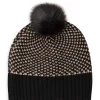 Bonnet Cachemire Bicolore Pompon