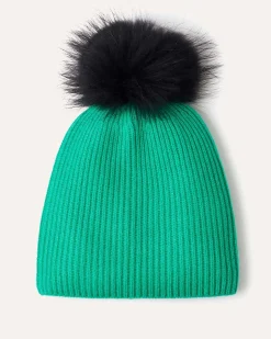 Bonnet Cachemire Pompon Mixte