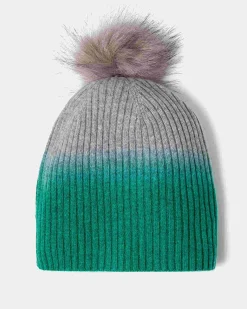 Bonnet Cachemire Pompon Tie And Dye