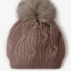 Bonnet Cachemire Torsade Avec Pompon