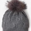 Bonnet Cachemire Torsade Avec Pompon