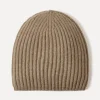 Bonnet Cachemire Uni Cotes Anglaises