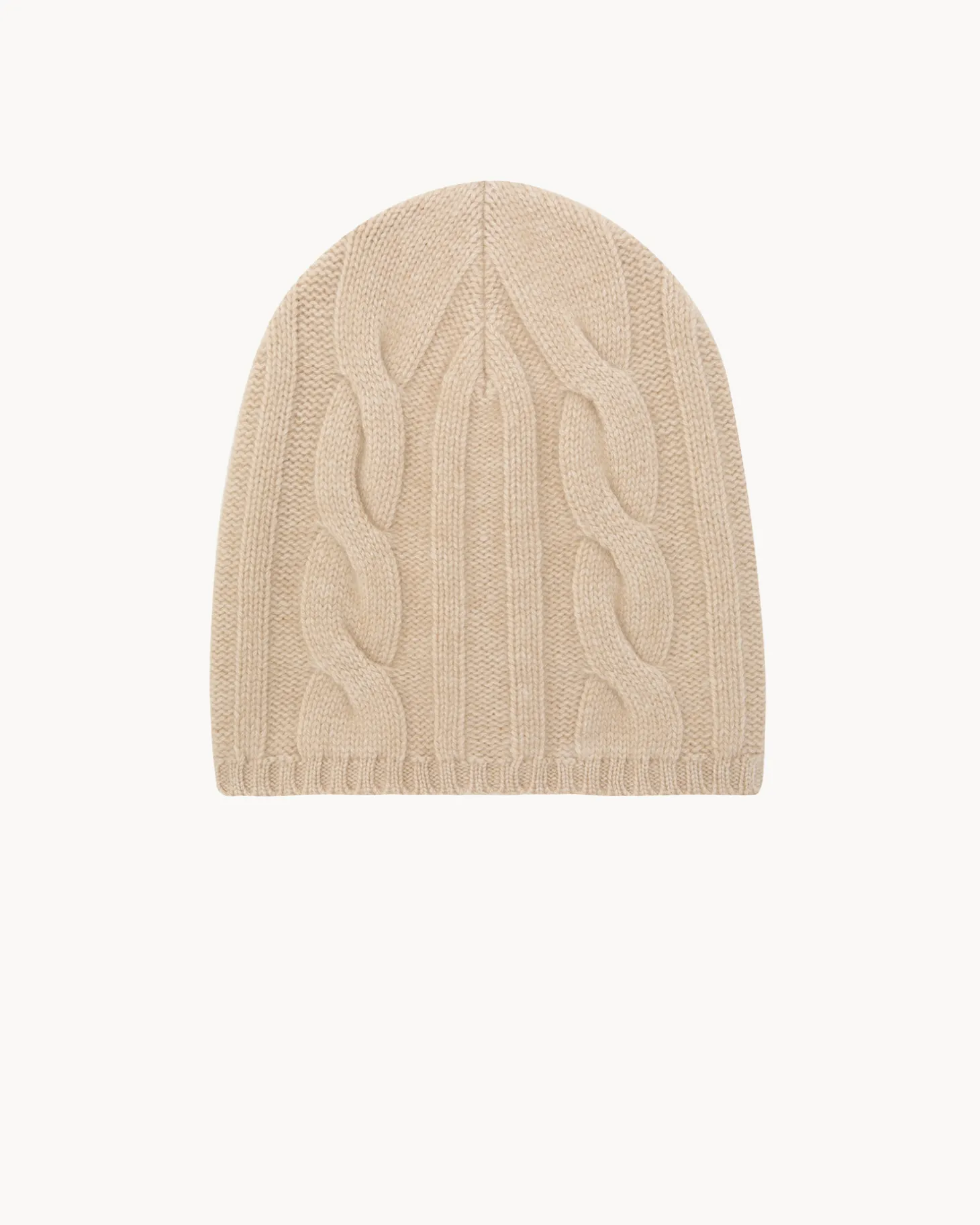 Bonnet Cachemire Uni Torsade, 8 Fils