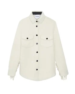 Cardigan A Franges Cachemire Femme