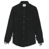 Cardigan A Franges Cachemire Femme