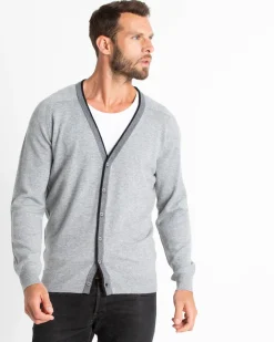 Cardigan Cachemire Bord Contraste