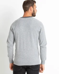 Cardigan Cachemire Bord Contraste