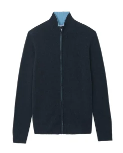 Cardigan Cachemire Col Camionneur Zippe