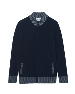 Cardigan Cachemire Col Camionneur Zippe