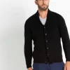 Cardigan Cachemire Col Chale Droit