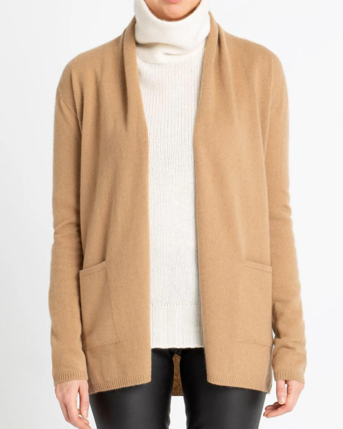 Cardigan Cachemire Col Chale Long