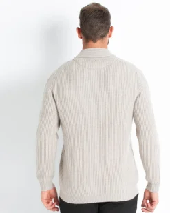 Cardigan Cachemire Col Chale Droit