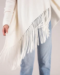 Cardigan Cachemire Col Chale A Franges