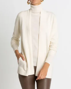 Cardigan Cachemire Col Kimono Long