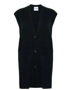 Cardigan Cachemire Col V Sans Manches