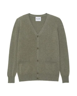 Cardigan Cachemire Col V Droit Uni
