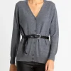 Cardigan Cachemire Col V Droit Uni