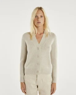 Cardigan Cachemire Femme Col V Court