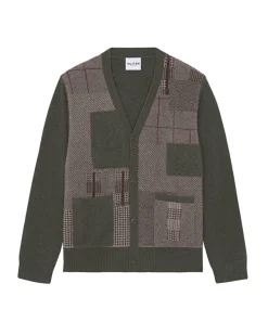 Cardigan Cachemire Long Patchwork, 4 Fils