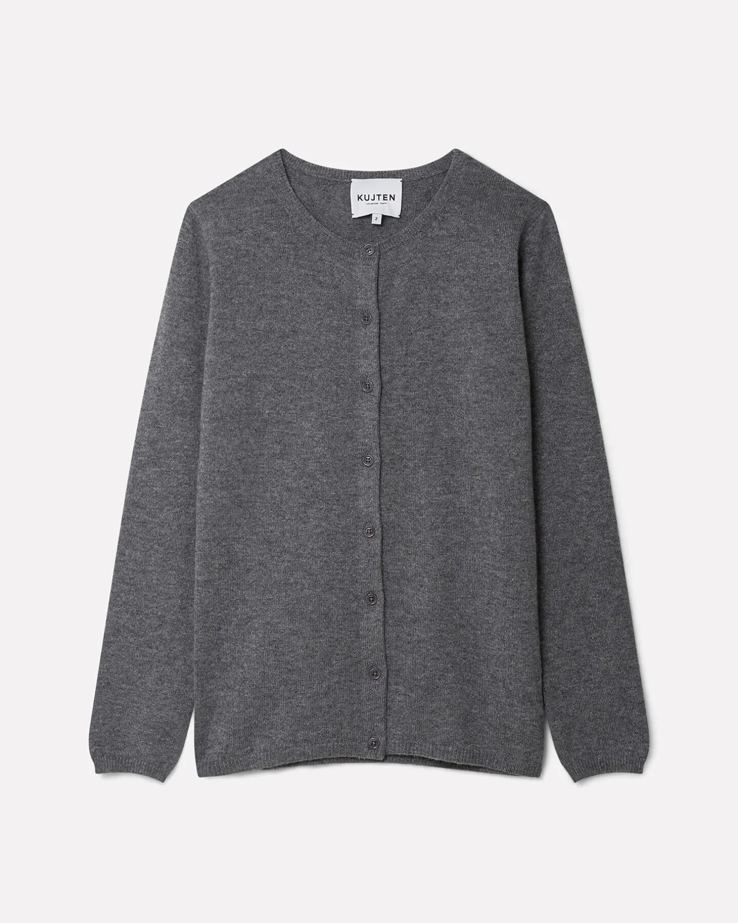 Cardigan Col Rond Manches Longues Basic