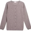 Cardigan Col Rond Manches Longues Basic