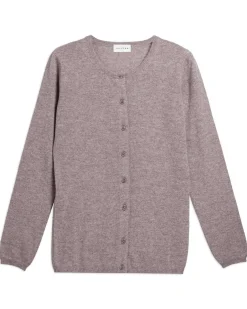 Cardigan Col Rond Manches Longues Basic