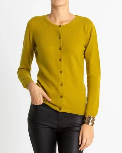 Cardigan Col Rond Manches Longues Basic