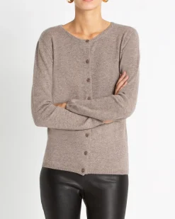 Cardigan Col Rond Manches Longues Basic
