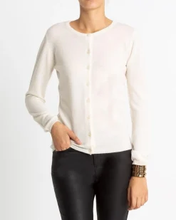 Cardigan Col Rond Manches Longues Basic