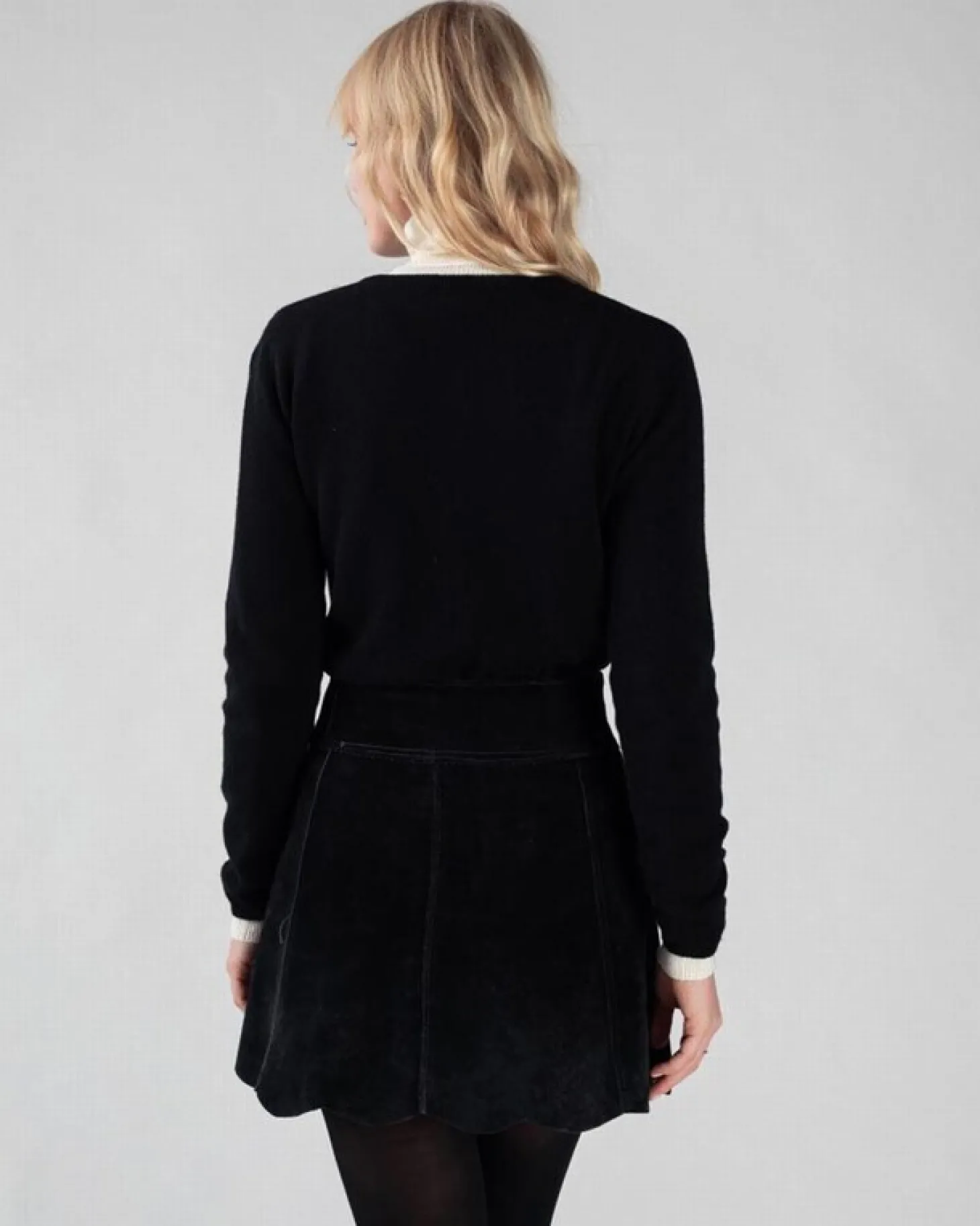 Cardigan Col Rond Manches Longues Basic