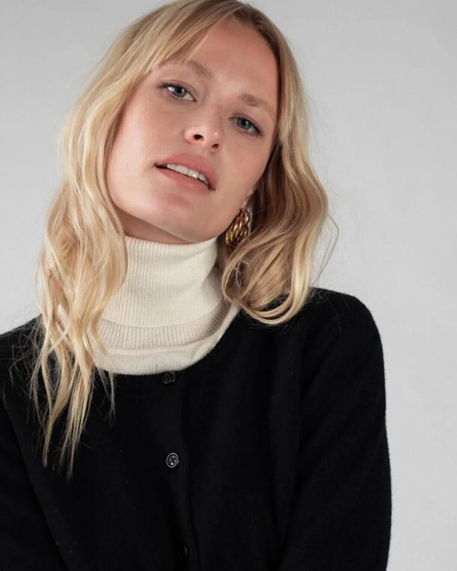 Cardigan Col Rond Manches Longues Basic