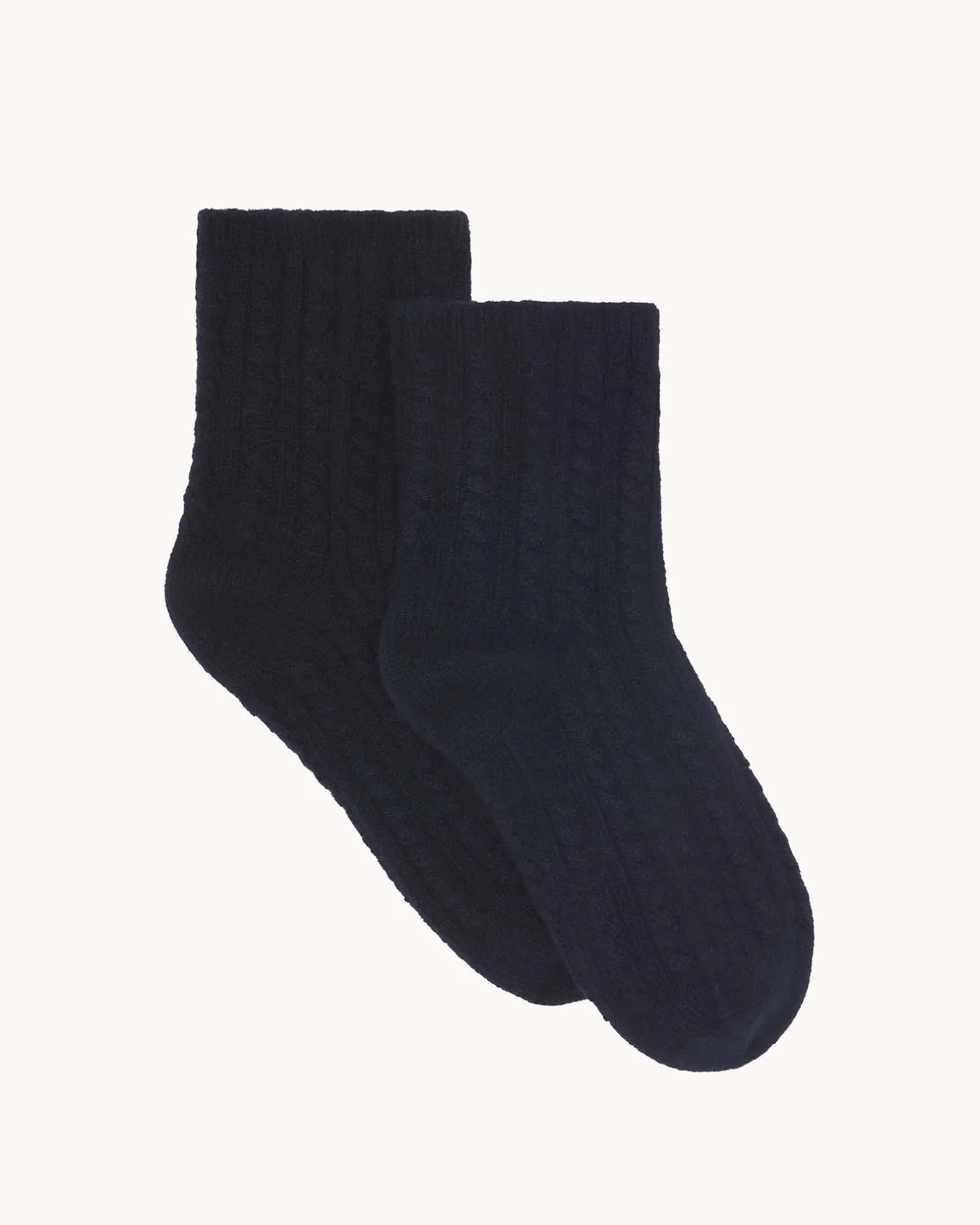 Chaussettes Cachemire Mini Torsades, 4 Fils