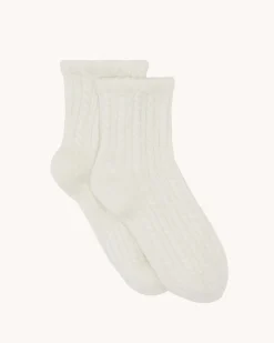 Chaussettes Cachemire Mini Torsades, 4 Fils