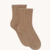 Chaussettes Cachemire Mini Torsades, 4 Fils