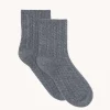 Chaussettes Cachemire Mini Torsades, 4 Fils