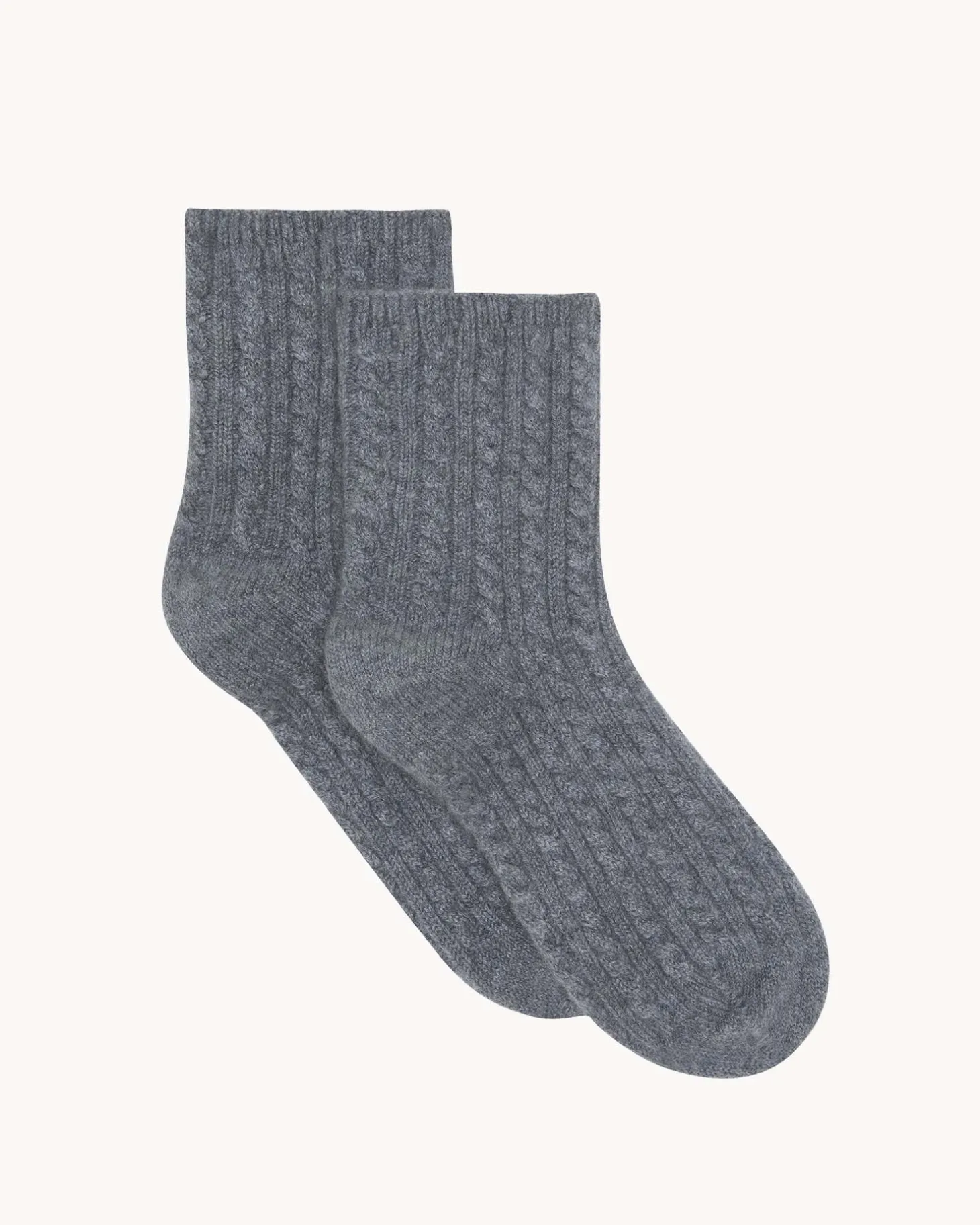 Chaussettes Cachemire Mini Torsades, 4 Fils