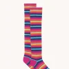Chaussettes Cachemire Rayees, 2 Fils