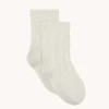 Chaussettes Cachemire Torsade, 6 Fils