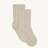 Chaussettes Cachemire Torsade, 6 Fils